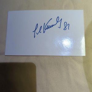 Kennedy, Ted -‎ Signed 1981 - Autograph on Laminated 3x5 Index Card